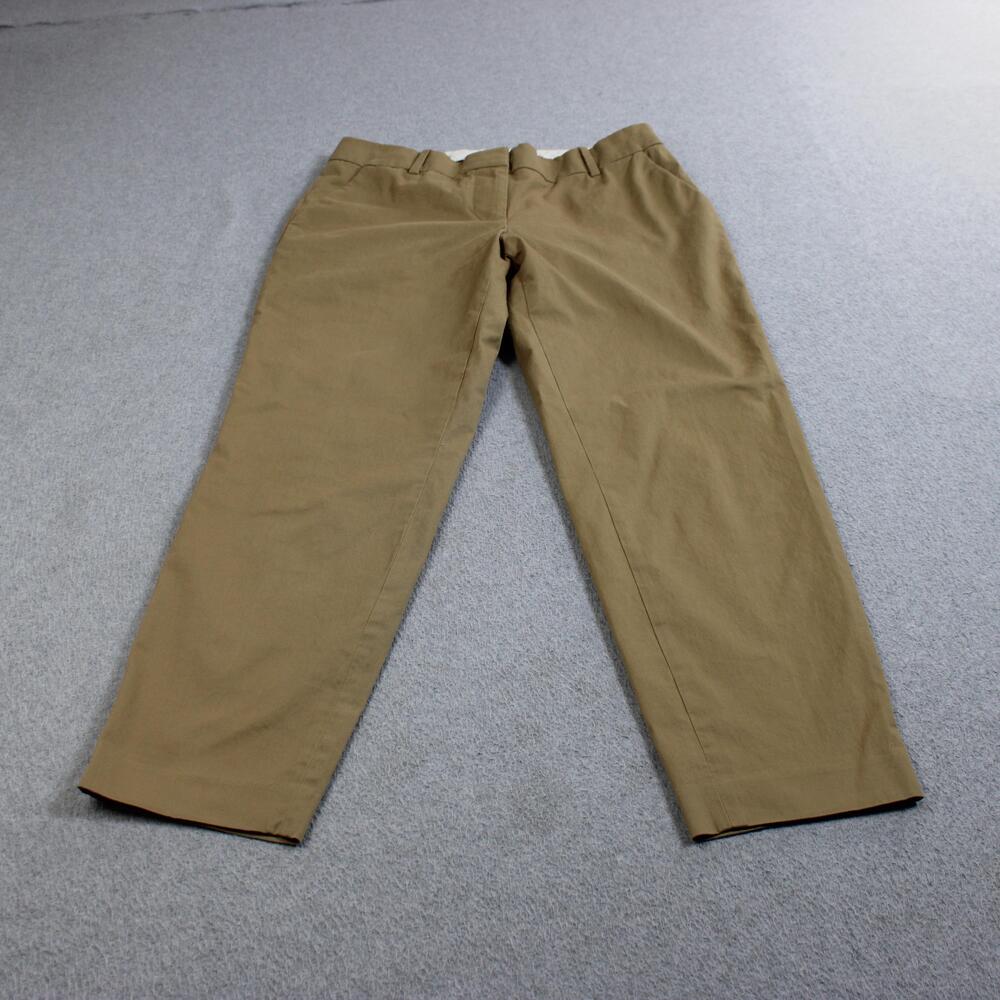 J.Crew Pants Women 30 Beige Chino Flat Front Straight Leg Ankle Cropped Heritage